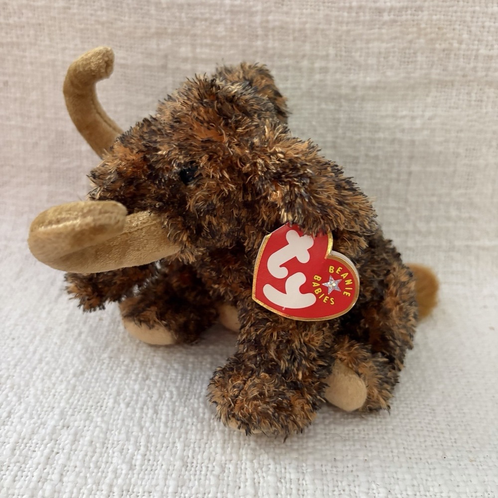 TY Beanie‎ Baby Babies Giganto Wooly Mammoth 12-17-2000 Plush Toy Animal Gift